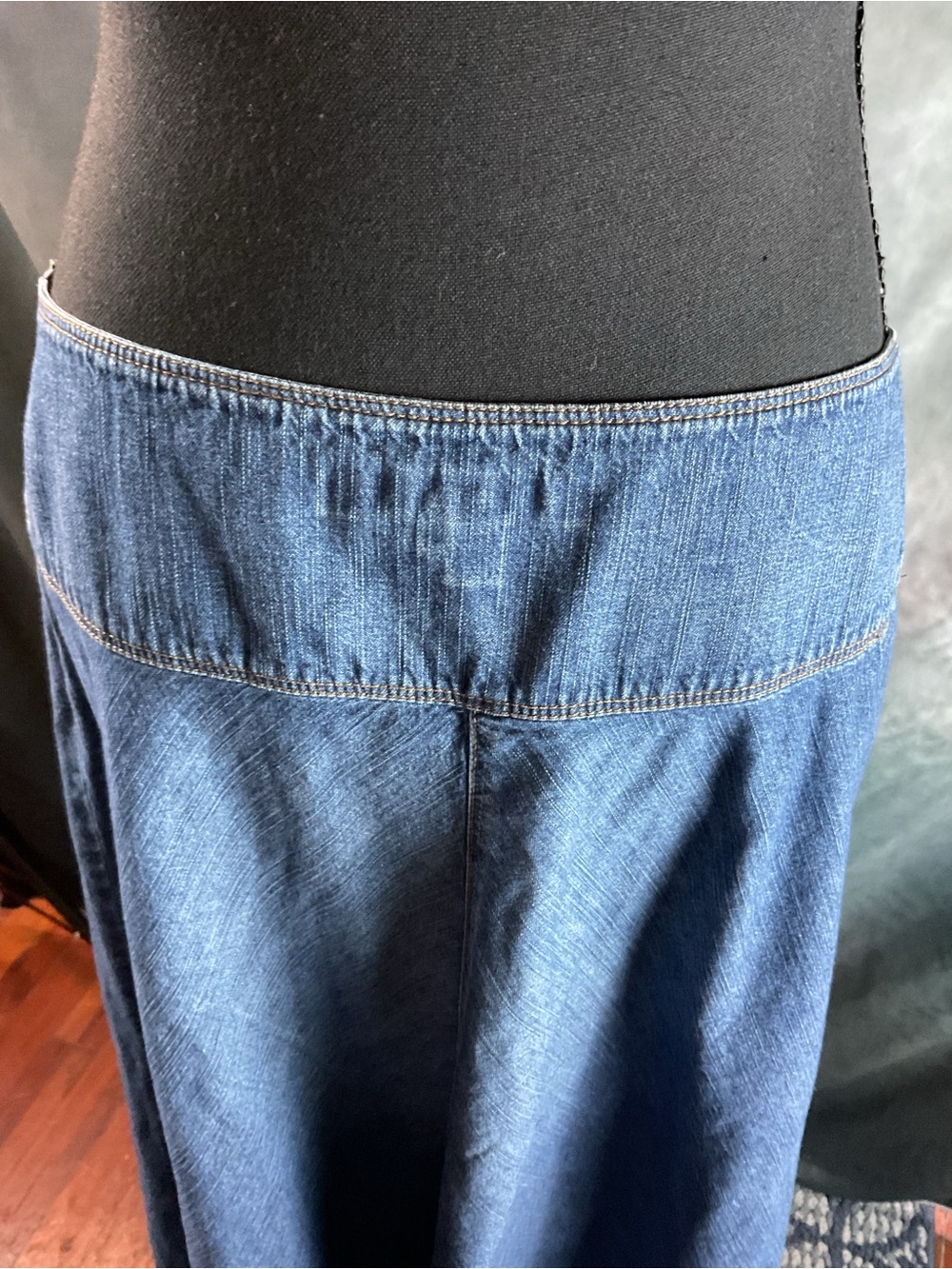 Vintage Ralph Lauren Denim A-Line Maxi Skirt - Picture 3 of 6